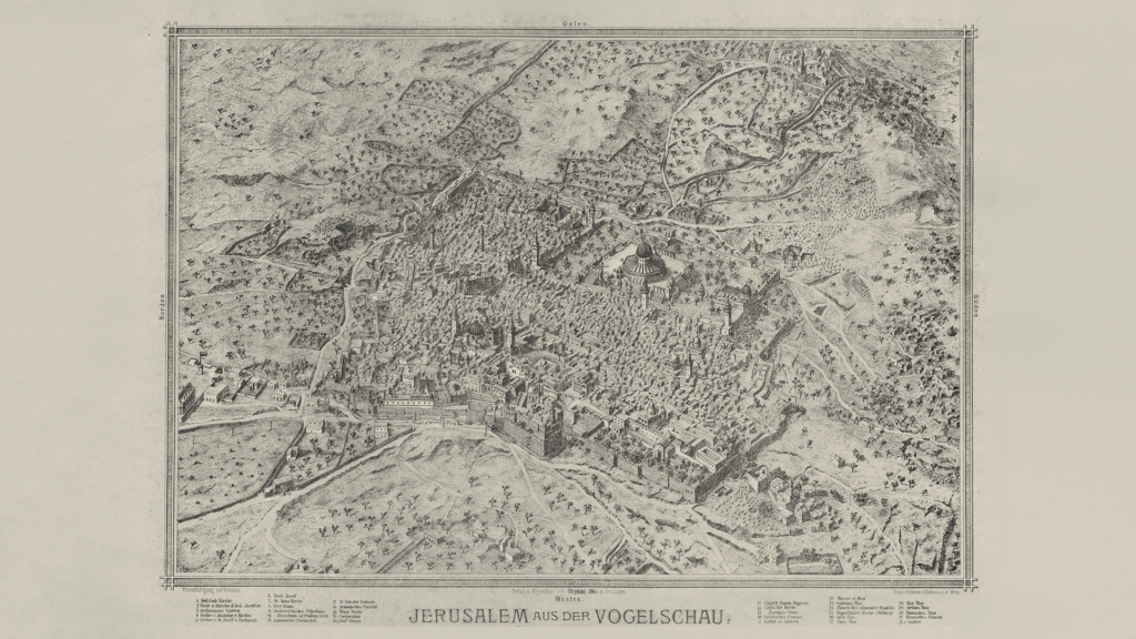 Che cosa sono i sionismi? - Mappa di Gerusalemme, XIX secolo. 
